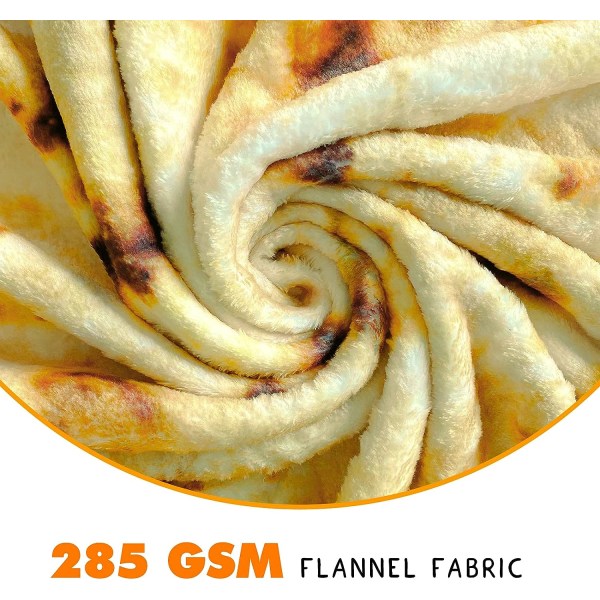 Burritos Tortilla -peitto perheellesi, 285 GSM, pehmeä ja mukava flanellipussi (beige, 71\")