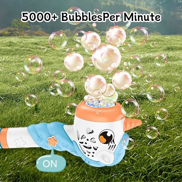Bubbelpistoler för barn, Unicorn Bubble Gun, 5000+ bubblor per minut