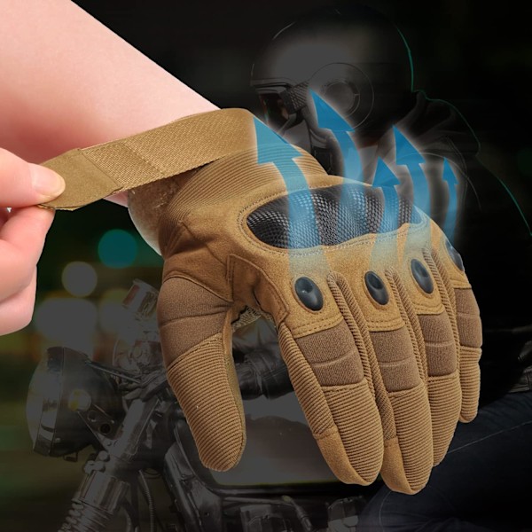 Sand - 1 par, storlek M, motorcykelhandskar, scooterhandskar, unisex