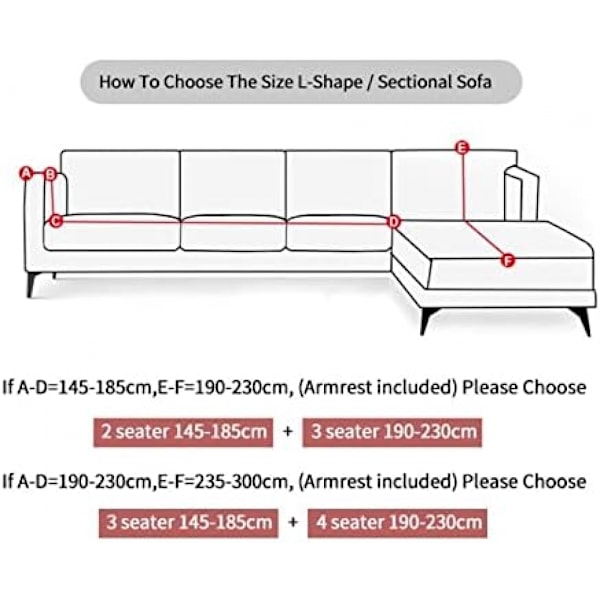 Sofföverdrag, 2-sits Sofföverdrag med Armstöd, Elastiskt Sofföverdrag, Universal, 145-185cm, Brun