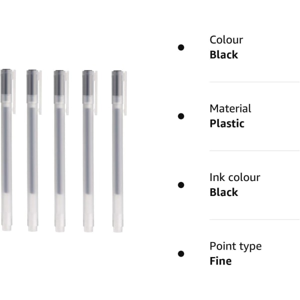 Gel-penn med nøytral blekk, glatt for studenter, 0,5 mm
