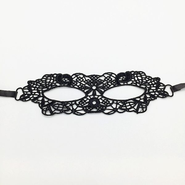 Svart spetsfladdermusmask, maskerad ögonmask, gotisk vampyrfladdermus