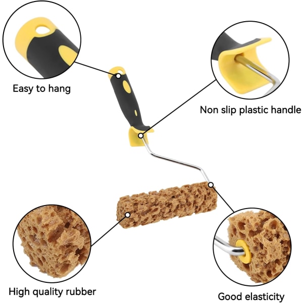 1 malerrulle, teksturmønster malerrulle-penselprægning