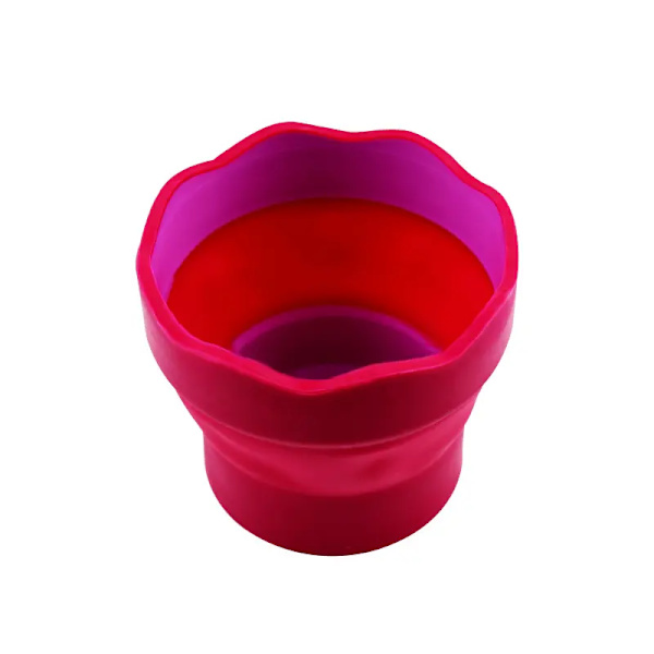 1 stycke (lila röd) Bärbar Mini Vikbar Vattenhink Penna