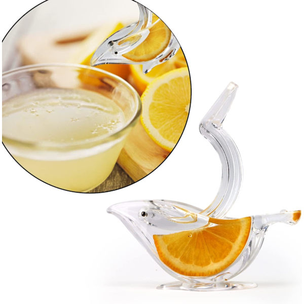 2 stycken transparenta manuella citronpressar i akryl, transparenta