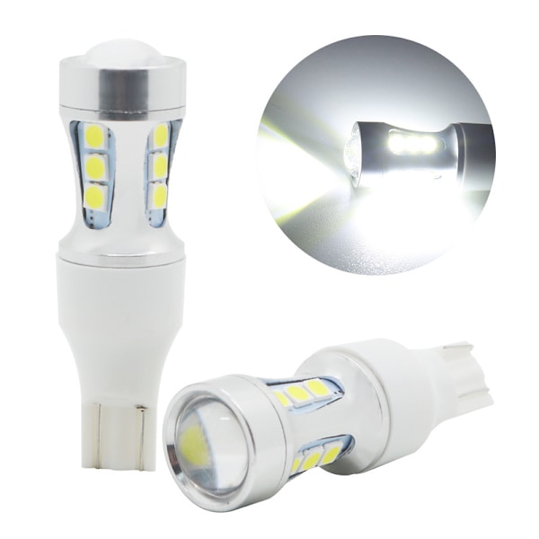 Pakke LED-pærer, 912 921 LED-pære Baklys T15 LED-baklys 2600 lumen 6000K Xenon Hvid W15W 906 904 902
