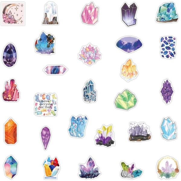 50 Packs Cute Crystal Stickers Water Bottles Cell Phone Computer