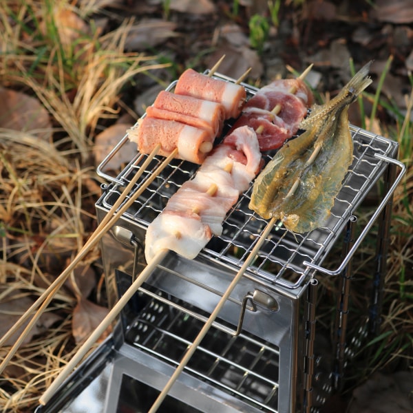 Miniugnsgrill, utomhuscamping picknick hopfällbar grill 1 st