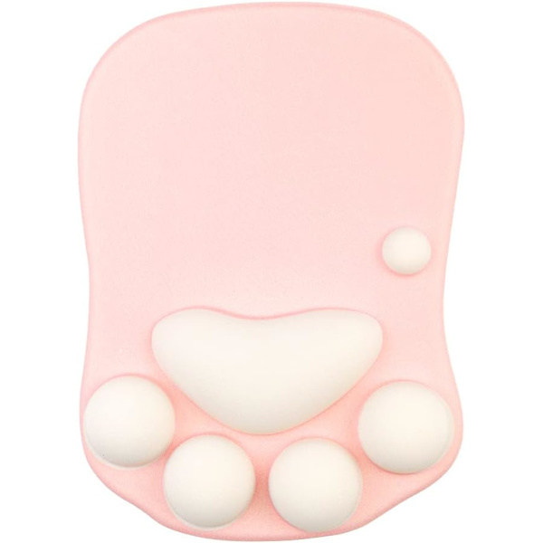 1 kattpåtassar musmatta med handledsstöd, bärbar ergonomisk anti
