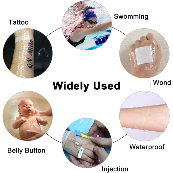 Vattentät Transparent Bandage Film Roll Tape Medical Wound