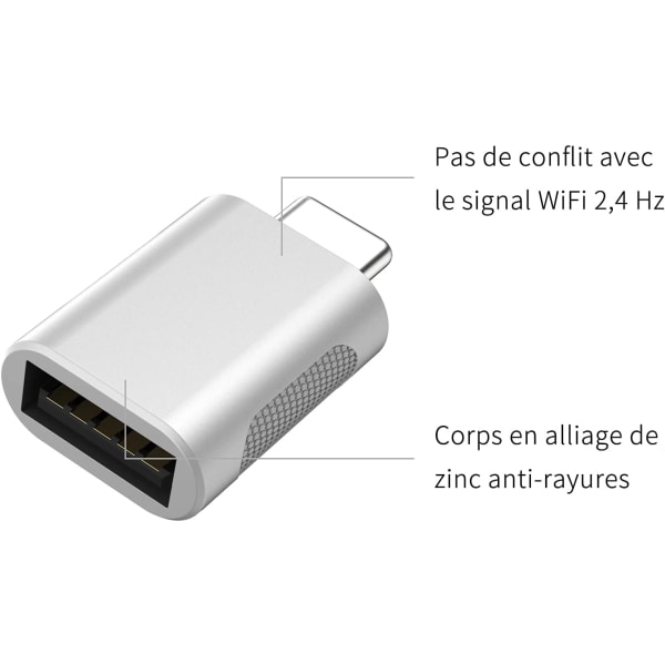 USB C til USB Adapter (2-pak), USB-C til USB 3.0 Adapter, USB