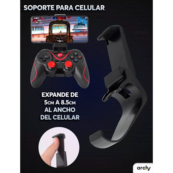 Gamepad Bluetooth-kontroller för Android och PC med stöd