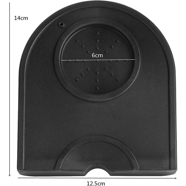 1 silikoninen paksuuntunut kahvin tamppauslevy, liukumaton kahvi
