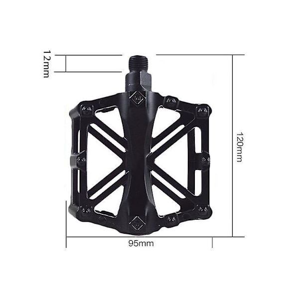 Pdaler til flade pedaler, nye holdbare skridsikre flade pedaler i aluminium, hybride flade pedaler til landevejscykler til 9/16 tommer