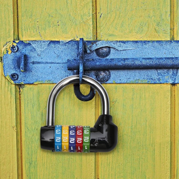 5-siffrigt Kombinationslås Svart för Resväskor, Sminkväska - Ingen Nyckel Krävs - Perfekt för Escape Rooms - Sifferlås