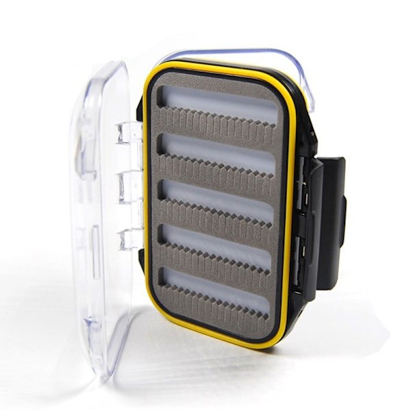 1 stycke Klar dubbelsidig transparent flugbox Flugfiskebox