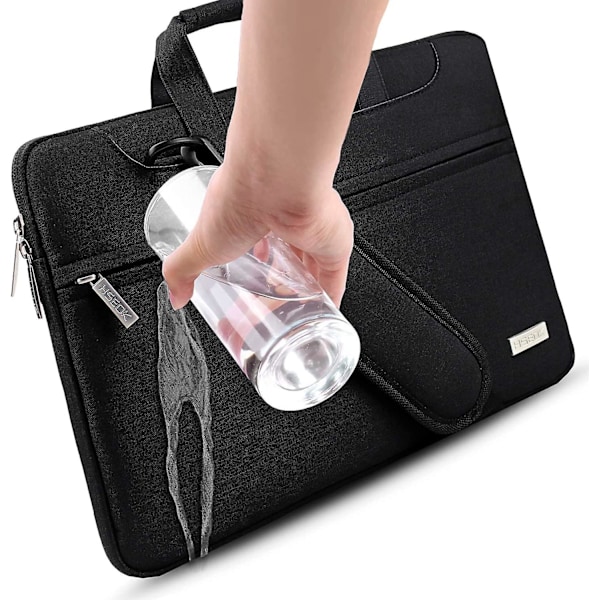 15 15.6 16 tommer Laptop taske/Vandtæt Aktentaske Business Case/PC Cover til 15\" 16\" MacBook Pro, XPS 15 & Plus 14-16 tommer Notebooks Laptops - Sort