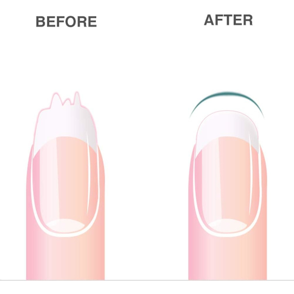 2 nagelfilar av rostfritt stål, plast handtag, safir