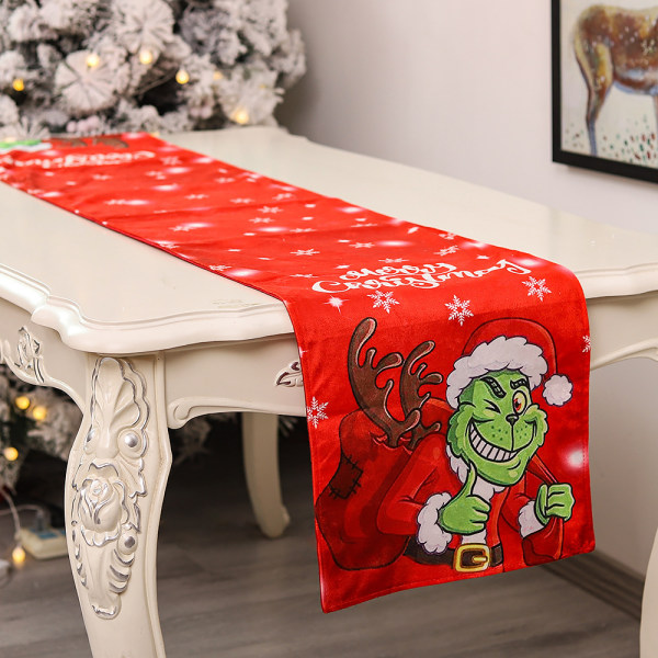 1 Christmas Restaurant Decorative Tea Table Mat with Green Fur