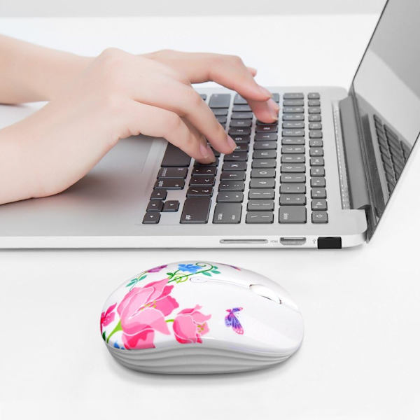 Trådløs mus med nanomodtager til pc, bærbar computer, notesbog, MacBook