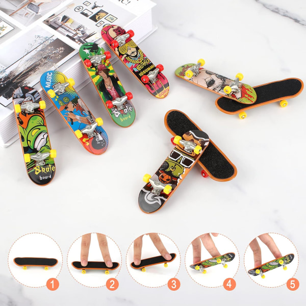 12 stk Mini Finger Skateboard, Mini Skateboard Leke Dekk Truck