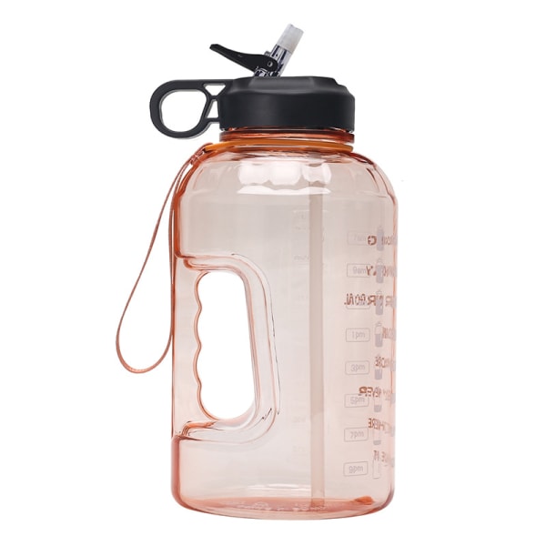 Halv gallon plast sportflaska bärbar rymdkopp (rosa) 1
