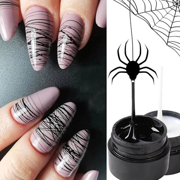 4 Färger Spindel Nagelkonst Gel, Målnings Elastisk Ritning Spindel