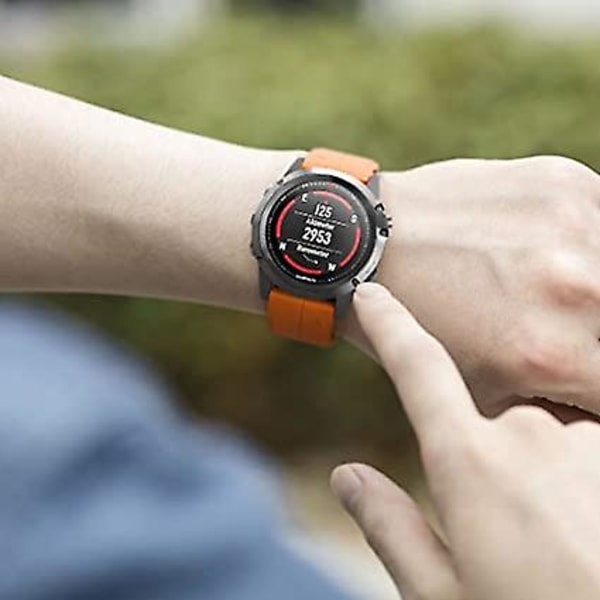 1 stk. armbånd Fenix 5 i silikon, kompatibel med Fenix 5, 22 cm bredt, kompatibel med Garmin Fenix 5/Fenix 5 Plus/Forerunner 935/Approach S60/Quatix 5/Feni