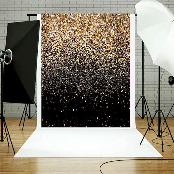 1,5 * 2,1 meter flash guldprik baggrundsfotostudie