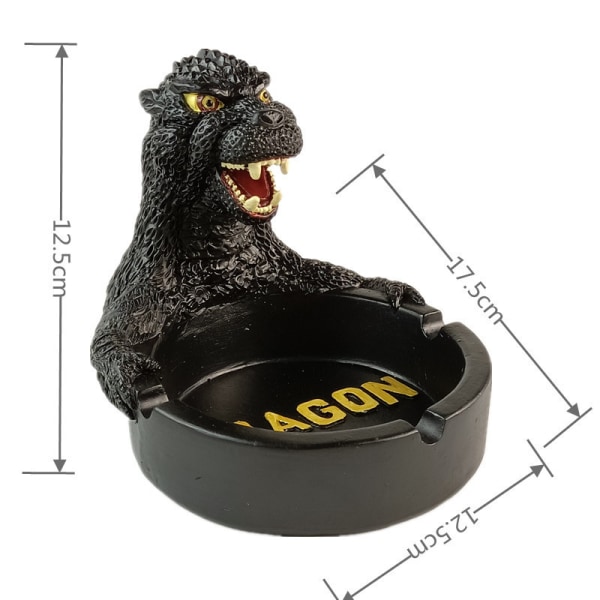 1 stycke Godzilla askkopp monster hem askkopp 3D