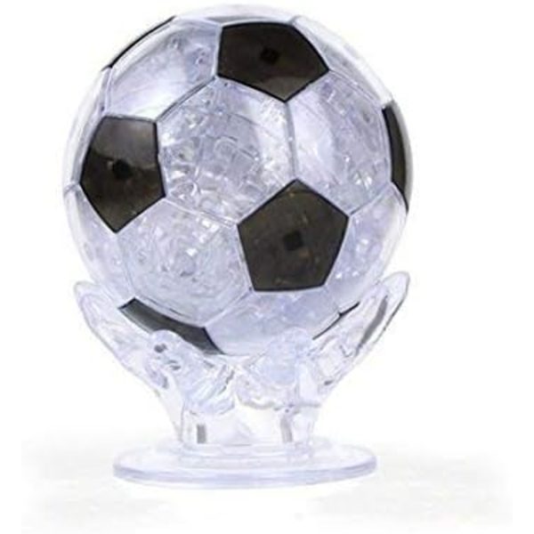 3D-kristallpussel 77 delar 3D-bollpussel Svart fotbollsleksaker, F