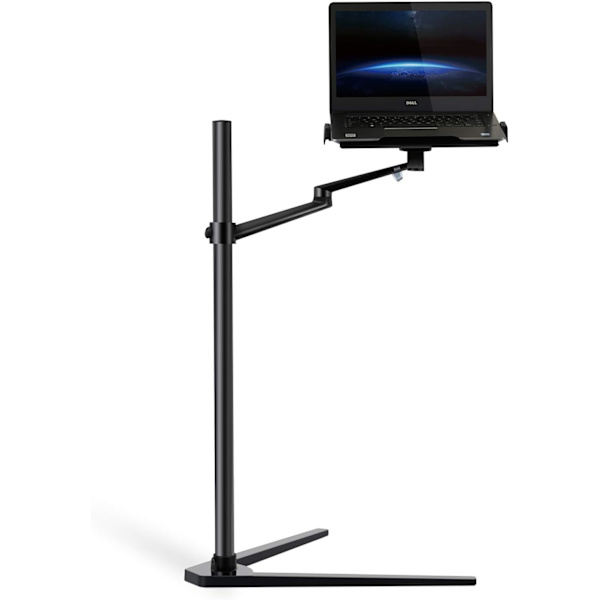 Sengbord, Højdejusterbart Bakkebord til Seng eller Sofa Laptopbord (Sort)