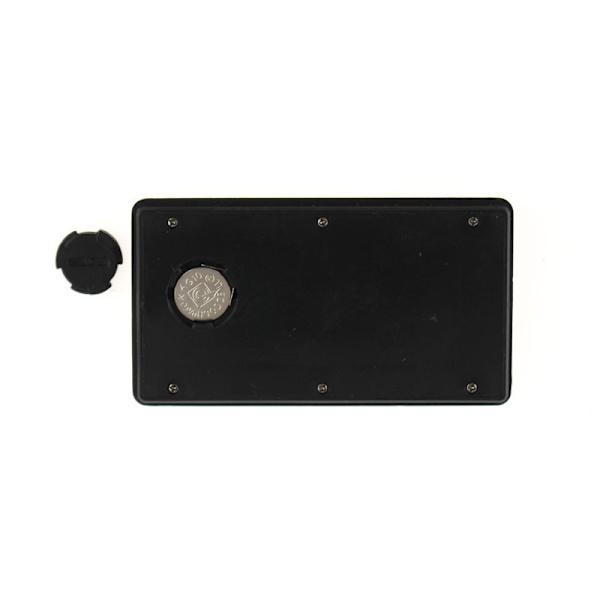 1 sort tynd elektronisk ur, LCD digitalt ur med dato og