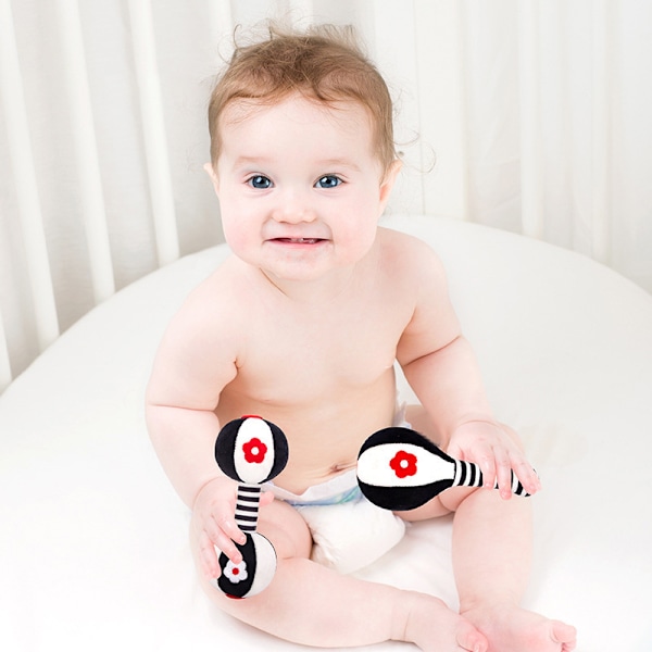 1 Par Mjuka Sensoriska Babyskallror, Nyfödd Skallra Set, Mjuk