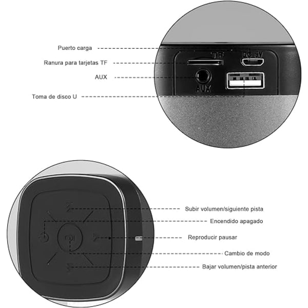 Trådlös Bluetooth-högtalare, HD-stereoljud, djup bas, trådlös