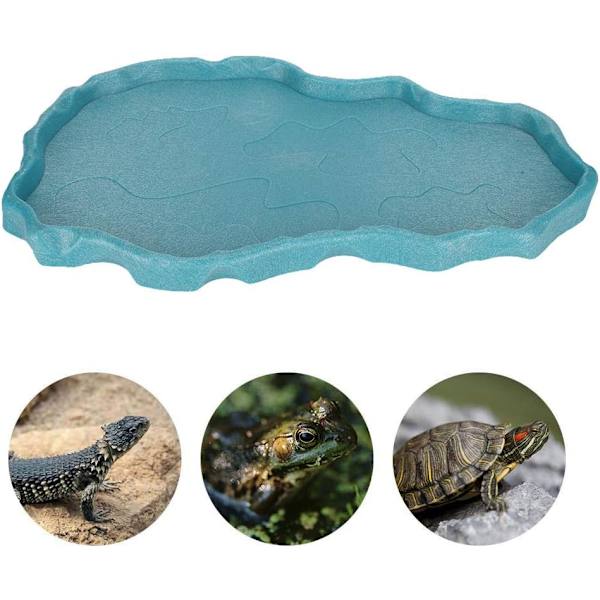 En blå reptilfôringsskål fra One Lake, fôringsskål for reptiler