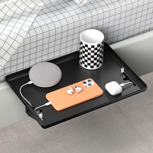 1 sort bedside opbevaringsstativ klippet til natbordet