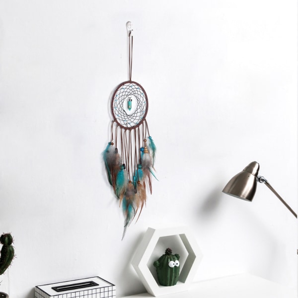 Forest Turquoise Dreamcatcher - Feather Charm Creative Parveke