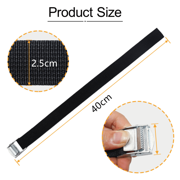 10 sets of zinc alloy pressure buckle straps bundling straps