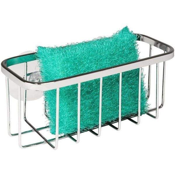 Svamp Holder - Metall Vask Organizer med Rustfritt Stål Belegg - Svamp Holder for Svamper og Metall Svamper - M