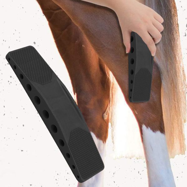 1 musta monitoiminen 6-in-1 hevosenharja, valjaiden tarvikkeet