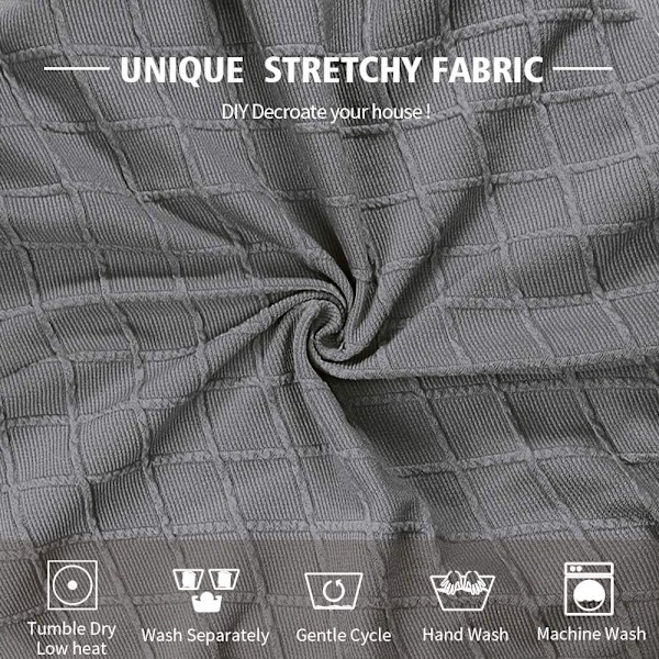 Tuolinpäällinen, 6 kpl Joustavat Jacquard-tuolinpäälliset, Irrotettavat Pestävät Pölytiiviit Ruokatuolin Istuintyynyn Päälliset