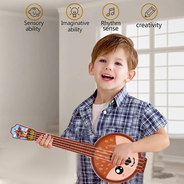 Barnleksaksgitarr, Mini Ukulele för Småbarn med 4 Strängar Håll