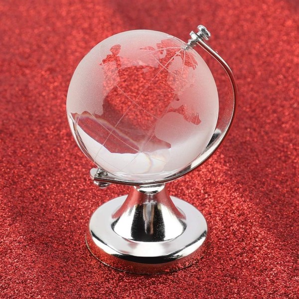 En 3D Crystal Ball Globe, mini transparent glaskula, rund