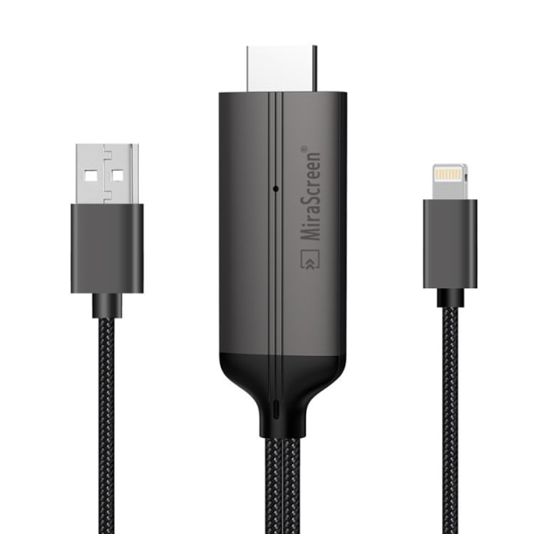 Lightning till HDMI-kabeladapter kompatibel med iPhone iPad, App