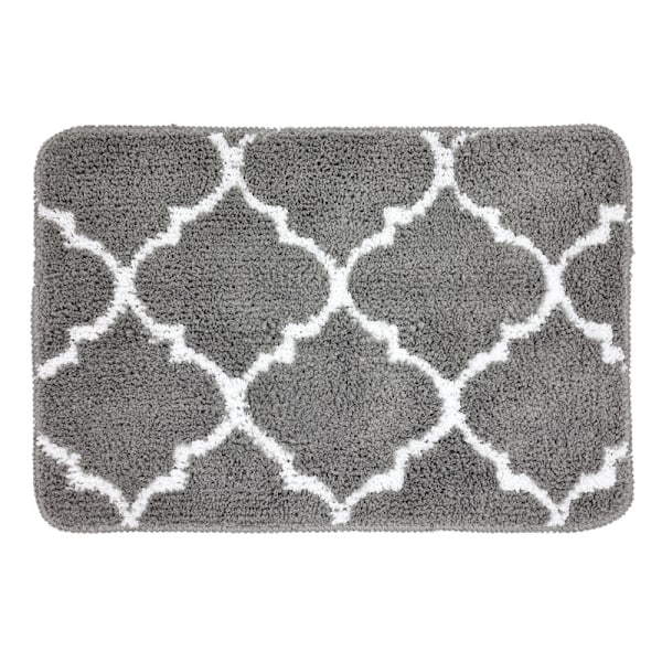 Grå (50X80cm) Anti-Skridsikker Bademåtte Absorberende Mikrofiber Arealægge