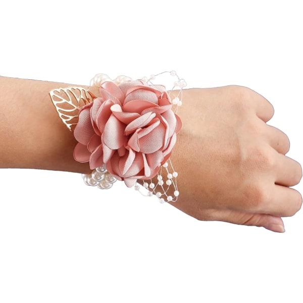 1 rosa blomma bröllop handled för bröllop handled, brudros