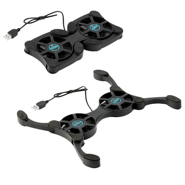 Mini USB Foldable 2 Fan Cooling Base for Laptop Computer