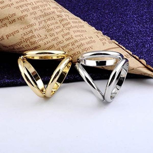 2 st (Guld+Silver) Dam & Flickors Modehalsduksspärr Ringspänne