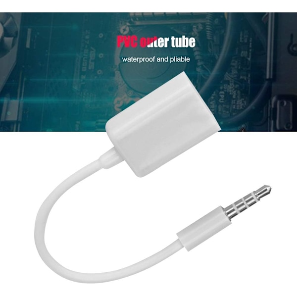 1kpl 3,5 mm:n audioliitin, 3,5 mm:n USB-äänikaapelin muuntokaapeli
